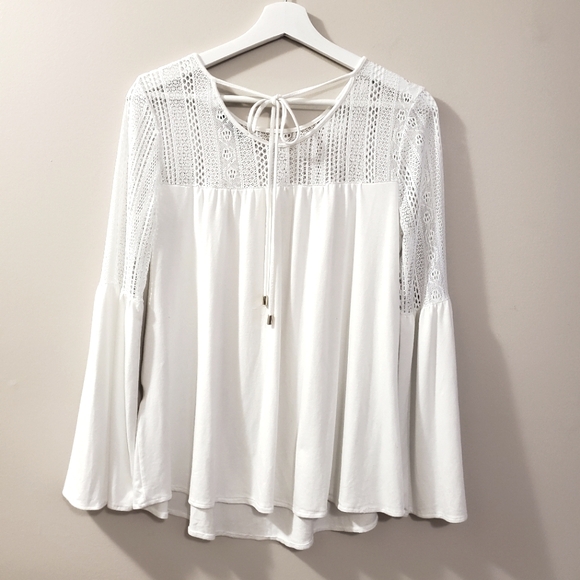 Desigual - White Boho Lace Blouse - Size M - Picture 9 of 10